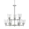 Z-Lite Bohin 9 Light Chandelier, Brushed Nickel And Clear Seedy 464-9BN - alternate 3